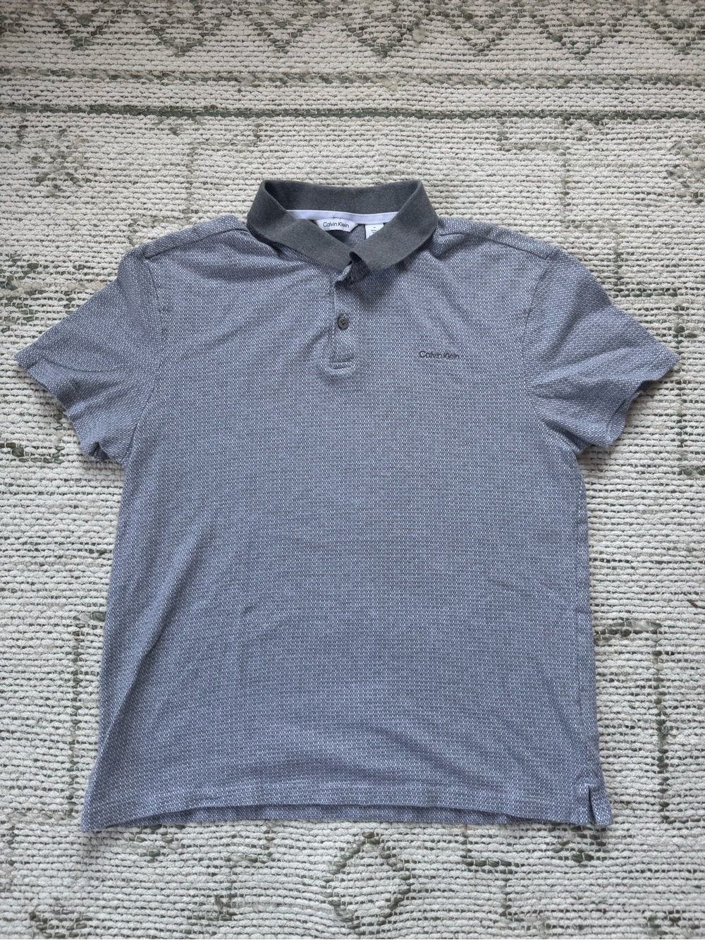 Calvin Klein Men's Heather Gray Polo Shirt